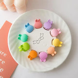 10PCS Mini Hair Clips Colourful Plastic Hair Clamps for Braiding and Styling - Carrot - Extra Image