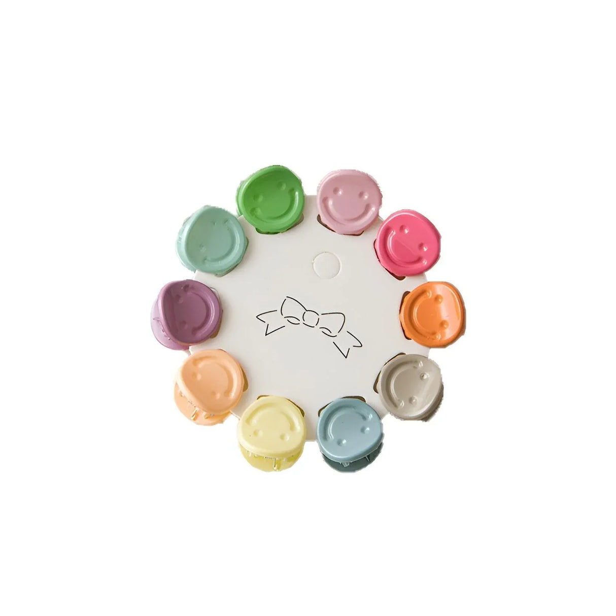 10PCS Mini Hair Clips Colourful Plastic Hair Clamps for Braiding and Styling - Smile