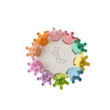 10PCS Mini Hair Clips Colourful Plastic Hair Clamps for Braiding and Styling - Crown