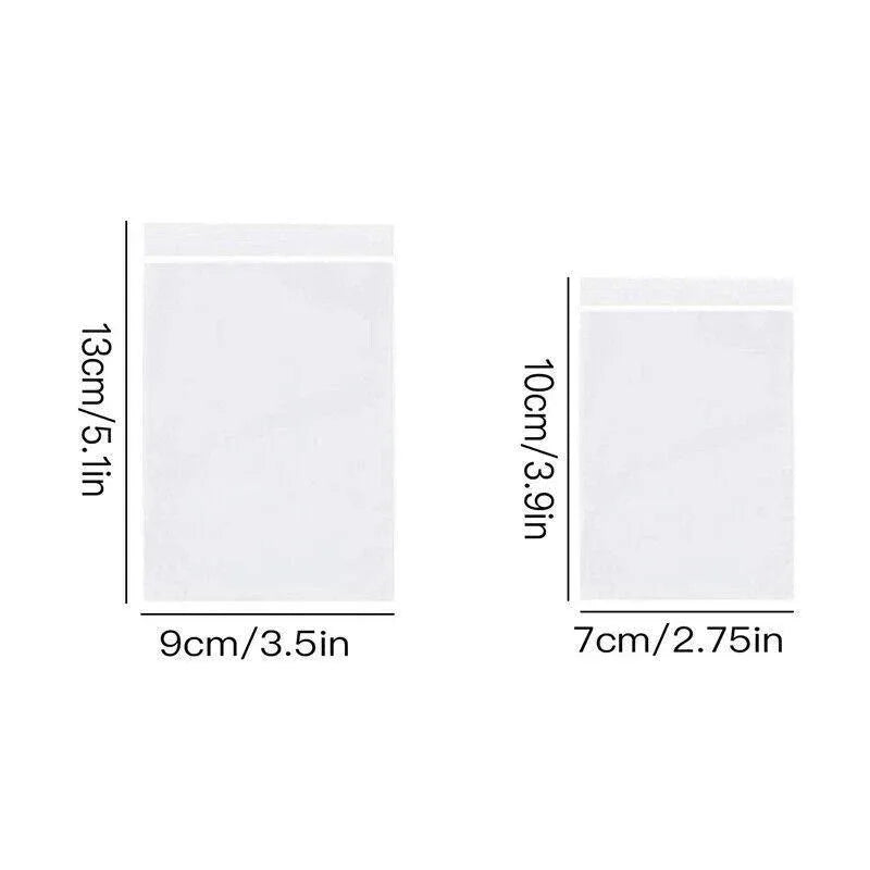 100X Bulk Clear Resealable PE Plastic Zip Bags - 15*22cm 100PCS