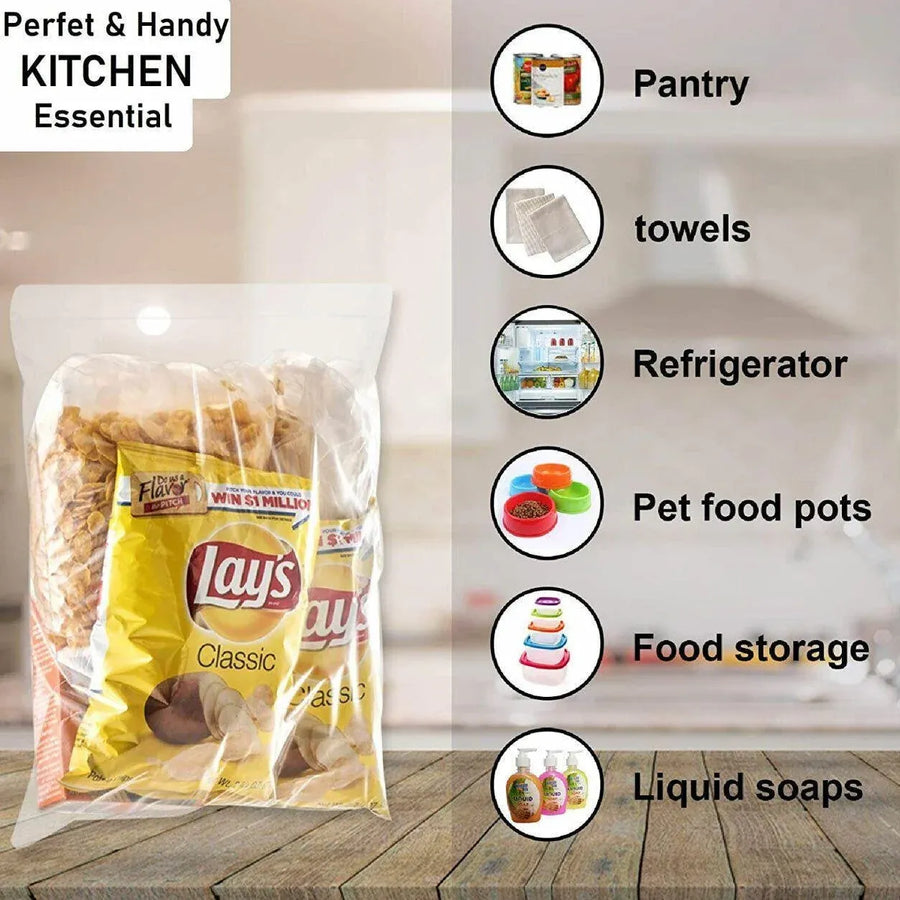 100X Bulk Clear Resealable PE Plastic Zip Bags - 35*45cm 100PCS