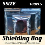 Plastic Self Sealing Bags 100PCS Anti Static Semi Transparent Resealable - 6x9cm