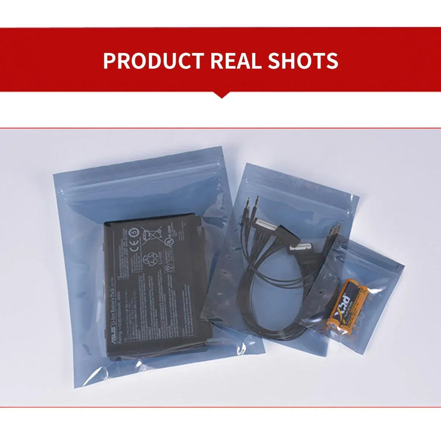 Plastic Self Sealing Bags 100PCS Anti Static Semi Transparent Resealable - 6x9cm