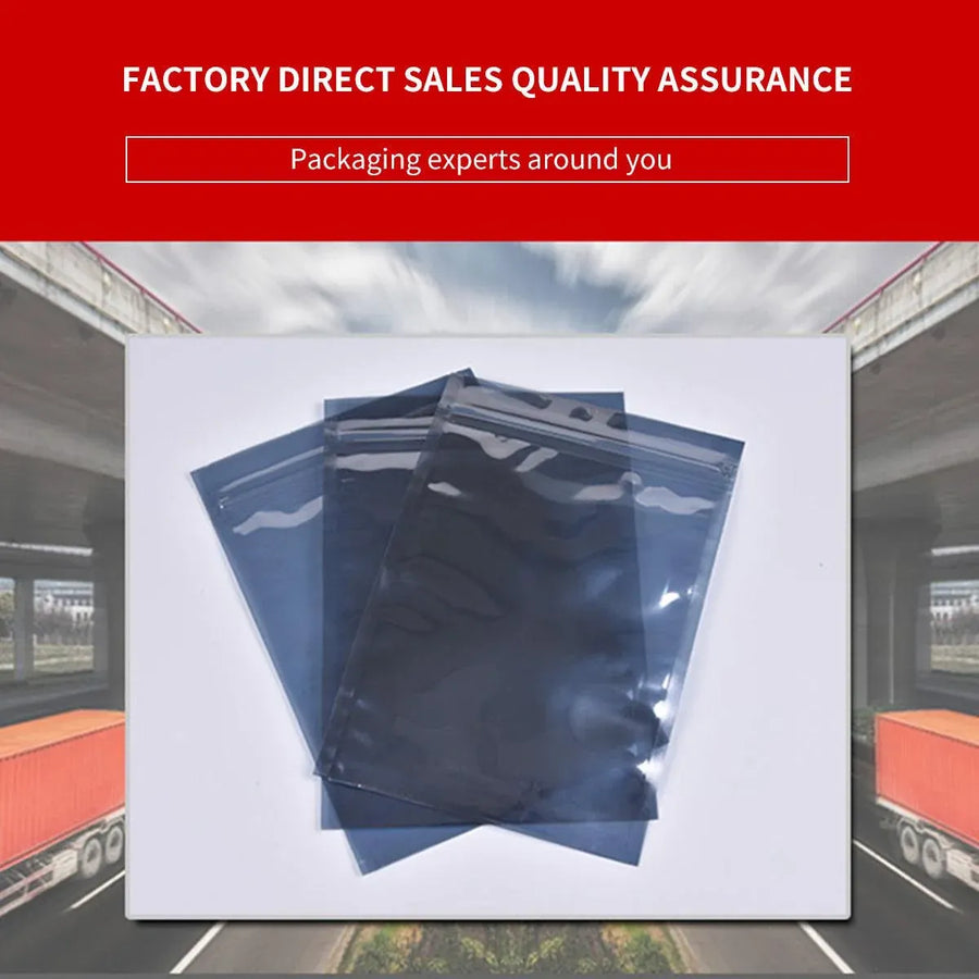 Plastic Self Sealing Bags 100PCS Anti Static Semi Transparent Resealable - 6x9cm