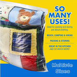 10/100PCS Thick Resealable Ziplock Bags in 12 Sizes Zip Lock Plastic Bags - 10x15cm-100pcs - Top-Down View