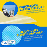 10/100PCS Thick Resealable Ziplock Bags in 12 Sizes Zip Lock Plastic Bags - 6x8cm-100pcs