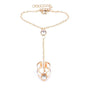 Geometric Hollow Arrow Ring Bracelet Integrated Creative Finger Chain Set Chain - Gold