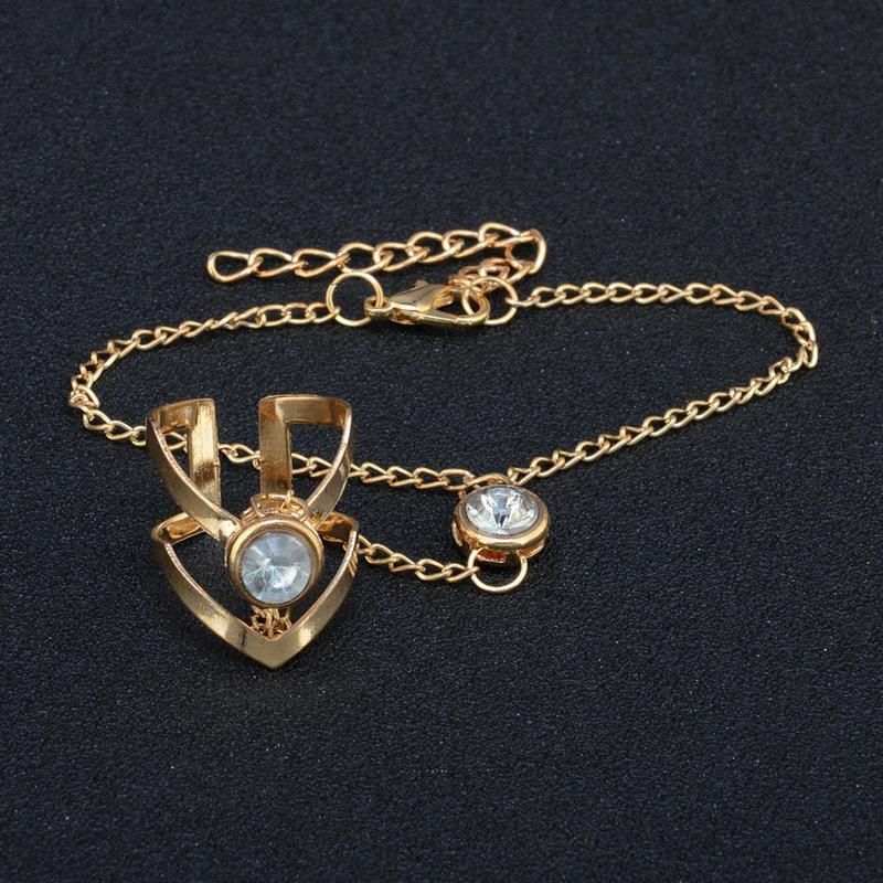 Geometric Hollow Arrow Ring Bracelet Integrated Creative Finger Chain Set Chain - Gold