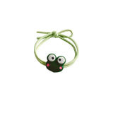 Cartoon Hair Rubber Hair Ring Frog Head Rope Hand Strap Couples Girl Hair Rope - Green