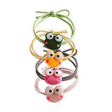 Cartoon Hair Rubber Hair Ring Frog Head Rope Hand Strap Couples Girl Hair Rope - Green - Extra Image