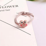 Cartoon Hair Rubber Hair Ring Frog Head Rope Hand Strap Couples Girl Hair Rope - Yellow - Extra Image