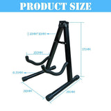Folding Guitar Stand Floor Rack Electric Acoustic Bass Gig Holder Rack Portable - Side View