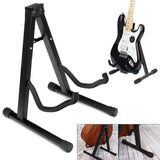Folding Guitar Stand Floor Rack Electric Acoustic Bass Gig Holder Rack Portable - 45-Degree Angle