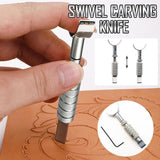 Swivel Leather Working Cut Blade Adjustable Carving Knife Leather Craft Tool