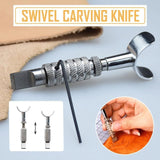 Swivel Leather Working Cut Blade Adjustable Carving Knife Leather Craft Tool - Extra Image