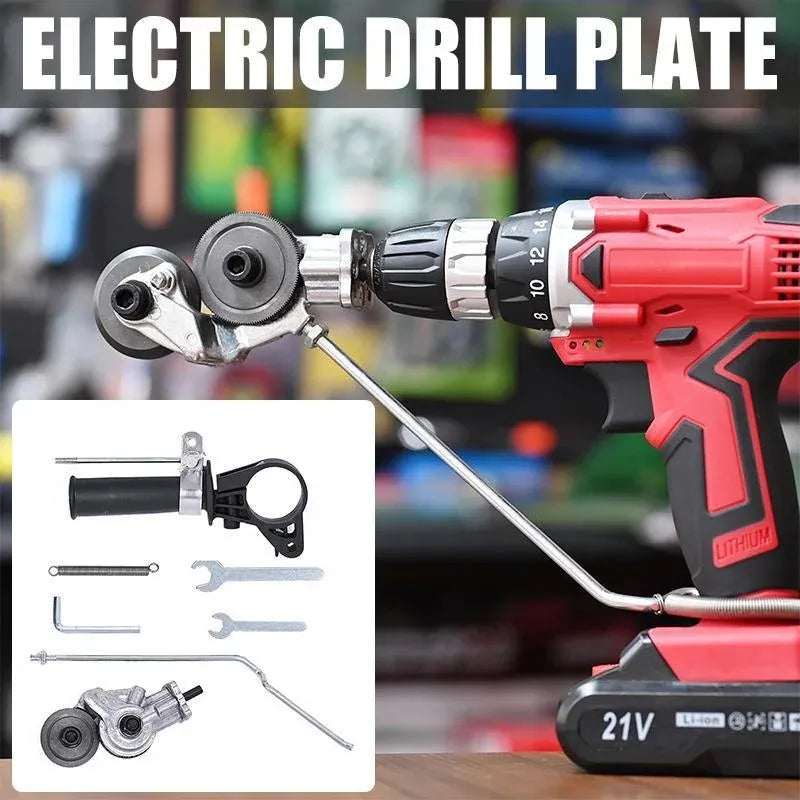 Electric Drill Plate Cutter Sheet Metal Nibbler Precise Cutting Shears Cutter