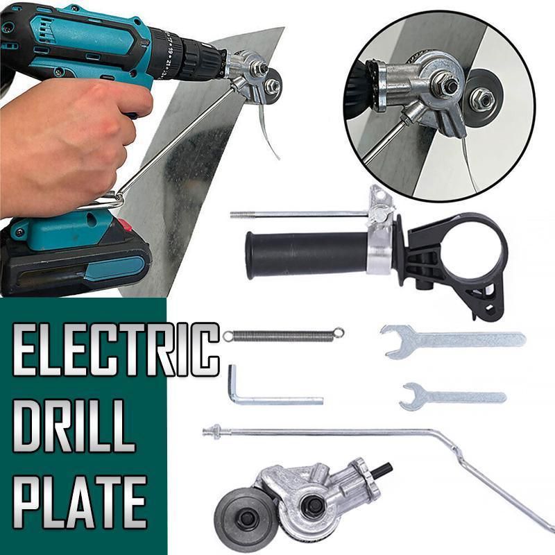 Electric Drill Plate Cutter Sheet Metal Nibbler Precise Cutting Shears Cutter