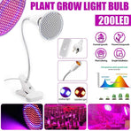 200 LED Clip-On Plant Grow Light with Flexible Gooseneck - 1 Pc