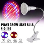 200 LED Clip-On Plant Grow Light with Flexible Gooseneck - 1 Pc