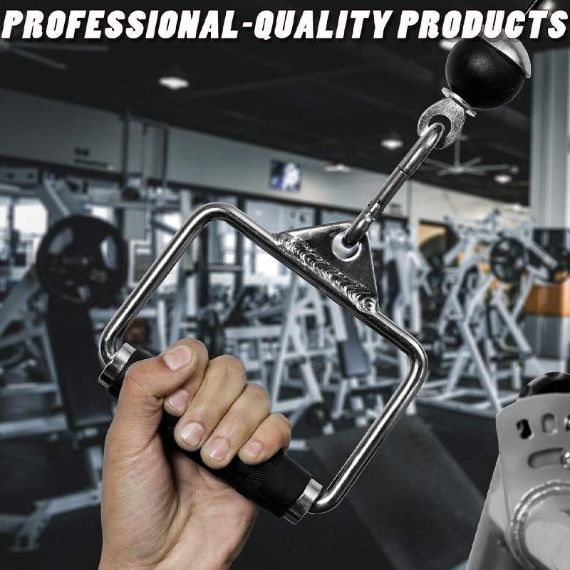 Rotating Close Grip Triangle Handle - Cable Pulley Attachment (1 Piece)