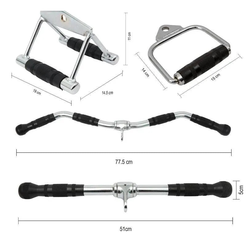 EZ Curl Pull-Down Bar - Cable Pulley Attachment LAT Bar (1 Piece)