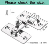 90 Degree Sliding Door Lock Hasp - Stainless Steel Corner Latch - Silver-2PCS - Side View