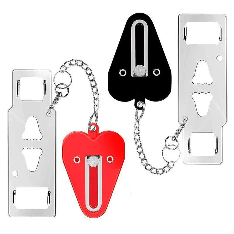 Portable Door Lock for Travel Hotel Home Security Addalock Style Lock - Black