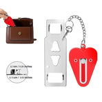 Portable Door Lock for Travel Hotel Home Security Addalock Style Lock - Black