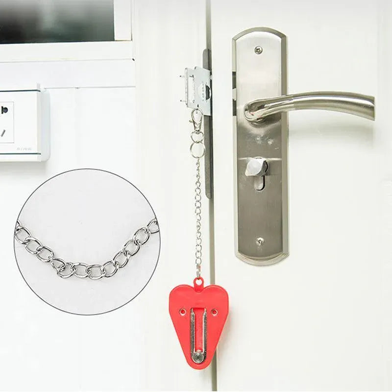 Portable Door Lock for Travel Hotel Home Security Addalock Style Lock - Black