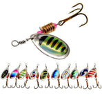 10/16PCS Fishing Lure Spinners Baits Spoon Set with Tackle Bag Trout Bass Tackle - B(10PCS)