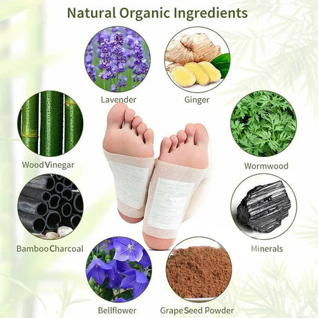 10-300 Ginger Herbal Detox Foot Patches for Slimming & Cleansing - 10PCS, image 14