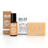 Tame Duo - Beard Tamer Firewood + Valor original Soap - 45-Degree Angle