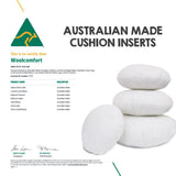 Luxor Twin Pack 35cm Aus Made Round Hotel Cushion Inserts Premium Memory Resistant Filling