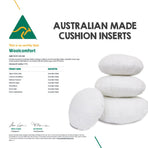 Luxor Twin Pack 45cm Aus Made Round Hotel Cushion Inserts Premium Memory Resistant Filling