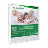 Waterproof Cotton Terry Mattress Protector for King Single Size - Absorbent & Durable