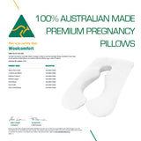 Woolcomfort Aus Made Maternity Pregnancy Nursing Sleeping Body Pillow Pillowcase Included Sky