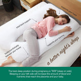 Woolcomfort Aus Made Maternity Pregnancy Nursing Sleeping Body Pillow Pillowcase Included Black x White
