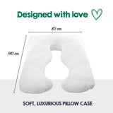 Woolcomfort Aus Made Maternity Pregnancy Nursing Sleeping Body Pillow Pillowcase Included Black x White - 45-Degree Angle