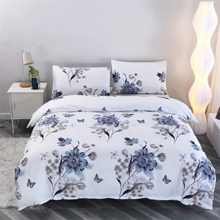 Dreamfields - Ever Floral Quilt Cover Set - (2pcs, King Single Size)
