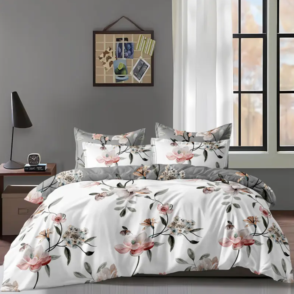 Dreamfields - Shadow Bloom Quilt Cover Set - (2pcs, King Single Size)