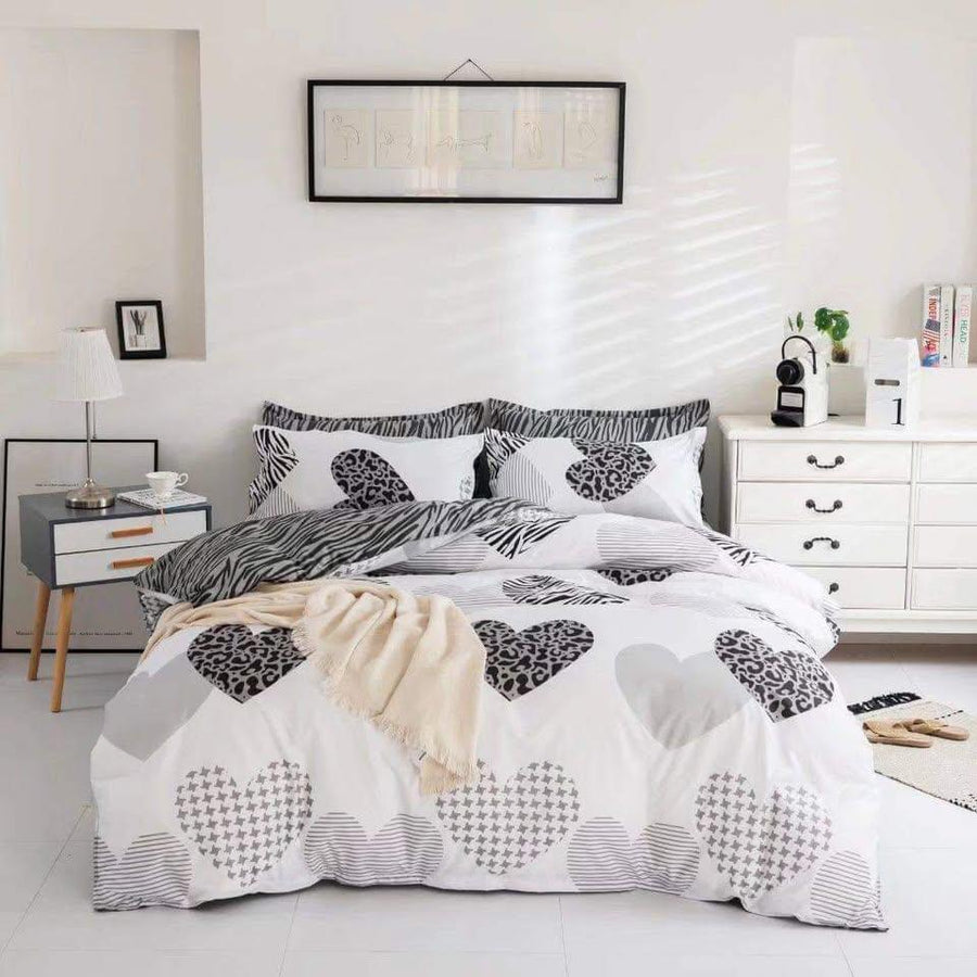 Dreamfields - Twin Hearts Quilt Cover Set - (2pcs, King Single Size)