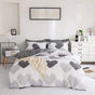 Dreamfields - Twin Hearts Quilt Cover Set - (2pcs, Single Size)