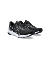 ASICS GT-1000 12 Men's Running Shoes with Advanced Cushioning and Stability - Black/White, Size 12 US - Rear View