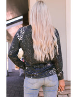 Retro Bleached Leopard Spot Sweater - Large - 45-Degree Angle