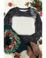 Retro Bleached Leopard Spot Sweater - Large - Rear View
