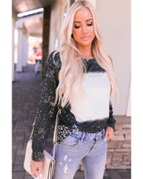 Retro Leopard Spot Pullover - M - Front View