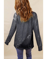 Retro Leopard Spot Pullover - M - Low Angle