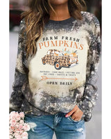 Farm Fresh Pumpkins Vintage Bleached Graphic Tee - S - Side View