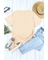 Khaki Western Poker Cards Graphic Tee - 2XL - Rear View