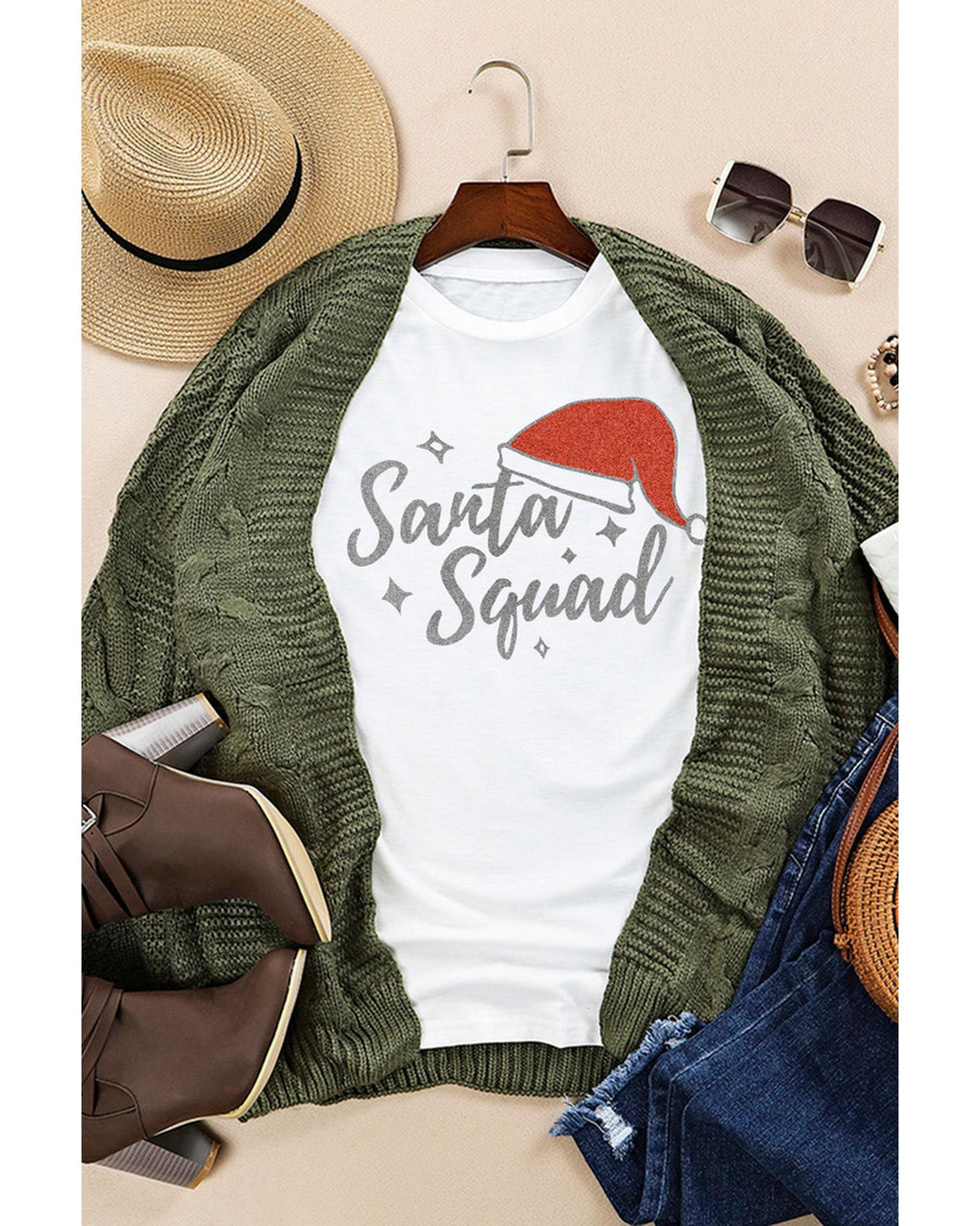 Azura Exchange Holiday Cheer Santa Squad Tee - 2XL